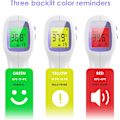 Miniatyrbillede 3 af 5: Voksen pandetermometer Infrarødt termometer med feberalarm 2 i 1 Kontaktfri pandetermometer med hukommelsesfunktion, LCD-display