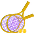 Miniatyrbilde 1 av 5: Plastikk Tennis Racket Barn Leker Utendørs Sport Interaktiv Strand Leker Tennis Racket Set (Gul) Yellow