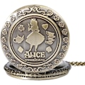 Miniatyrbilde 5 av 5: Alice i Eventyrland Tema 3D Bronse Effekt Kvinners Kvarts Lommeur Halskjede - På 32\" Tommer / 80cm Kjede
