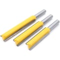 Pikkukuva 3 / 5: 3 kpl 8 mm varren ylimääräisen pitkät upotusjyrsinterät, leikkuri 8 mm * 1/2\" * 50,8 mm, 8 mm * 1/2\" * 63 mm, 8 mm * 1/2\" * 76 mm