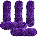 Miniatyrbild 1 av 5: Stickgarn för Stickning och Virkning 5 x 100g Stickgarn för Virkning, Chenille Garn för Garnprojekt, Plyschbollar