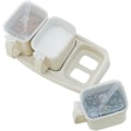 Miniatyrbilde 4 av 5: Krydderboks for kjøkken | Tre-roms oppbevaringsbeholder Krydderglass - Buede håndtaks kjøkkenoppbevaringsbeholdere for krydder, salt, smak