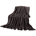 Pikkukuva 1 / 5: Harjattu fleece-peitto, täydellinen sohva- ja vuodepeitto 120*200CM, superpehmeä ja miellyttävä tuntu, täydellinen lämmikkeeksi kaikille perheenjäsenille (tummanharmaa)