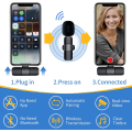 Miniatyrbillede 2 af 5: 2-pak professionel trådløs mikrofon til iPhone iPad, reversmikrofon reversmikrofon plug and play-klips til YouTube, optagelse, vlogging