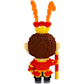 Miniatyrbild 5 av 5: Mini Byggstenar för Husdjur - Små Byggklossar för Barn Monkey King model 4749