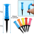 Miniatyrbilde 3 av 5: Myk gummi topp plast golf tee, blandede farger, 10-pakning