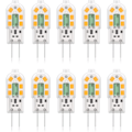 Miniatyrbillede 1 af 5: G4 2W LED-pære, 20W ækvivalent halogenpærer, varm hvid 3000K, 200Lm, 12x SMD, 12V AC/DC - Pakke med 10 [Energiklasse A+]