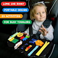 Miniatyrbilde 4 av 5: Travel Busy Board Montessori Leke - Sensorisk Tavle for Læring av Finmotorikk, Pedagogiske Aktivitetsreiser Leke for Småbarn