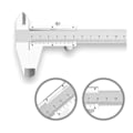 Miniatyrbillede 2 af 3: Rustfrit Stål Analog Nonius Skydelære 150mm/0.02mm Høj Præcision Mikrometer Værktøj med Dybde, Indvendig og Udvendig Måling Professionel