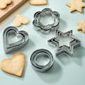 Miniatyrbilde 2 av 5: Metall kakeformsett, stjerne/runde/hjerte kakeform mini blomsterformer kutter for baking, 12 stk