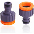 Miniatyrbillede 2 af 5: 3/4\" & 1/2\" BSP 2-i-1 Plast Udendørs Have Slangehane Fitting Gevindhane Adaptere Pakke med 12 (Leveres med 18 Erstatningsferrules)
