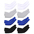 Miniatyrbild 1 av 5: 8 par unisex UV-skyddande armkylskydd i issilke White Black Grey Blue, Ice Silk