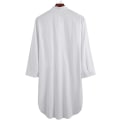 Miniatyrbillede 3 af 4: Herre Pyjamas Pyjamas Toppe Pyjamas Letvægts Bomuld Bløde Pyjamas Langærmede Pyjamas Halv Knap Hjem Hospital Lounge Tøj White XXL