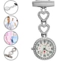 Miniatyrbild 2 av 5: Damhjärta Stål Sjuksköterska Läkare Tunika Brosch Quartz FOB Fickur Medicinsk Klocka