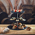Miniatyrbild 2 av 4: 3-vånings kakställ - Naturlig skiffer | Robustt afternoon tea-ställ för att visa upp kakor, cupcakes och bufféfat
