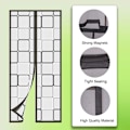 Miniatyrbild 4 av 5: Isolerad dörrgardin - 32x80 tum magnetisk termisk och isolering självstängande integritetsdörröverdragsskärm