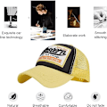Pikkukuva 4 / 5: Baseball-lippis, verkkolippikset, unisex, kirjailtu kirjainpaikka, rento lippikset, hip hop -aurinkolippikset Yellow