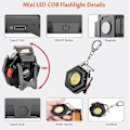 Miniatyrbild 3 av 4: Mini-LED-ficklampa med flasköppnare och magnetisk bas 500 mAh Super Bright Portable för reparationer, nödsituationer