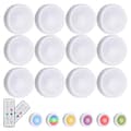 12-pack - LED-spotlights med fjärrkontroller - Trådlösa 12-Pack