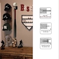 Miniatyrbillede 4 af 5: Vægmonteret batstativ, 2 stk. vægmonteret holderstativ til bat, akryl baseball bat vægmontering, rustfrit bold lodret akryldisplay
