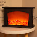 Miniatyrbild 4 av 5: Dekorativ eldstadsljuslykta, eldstadsljus LED simulerar logeffekt, touchbrytare och USB-driven
