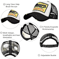Miniatyrbillede 5 af 5: Baseball Cap Mesh Hats Unisex Broderet Bogstav Patch Casual Hats Hip Hop Solhatte Black