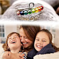 Miniatyrbild 5 av 5: Kör bort din ångest med regnbågsfärgade pärlor Fidget Ring, pärlor Spinner Ring, justerbar öppning