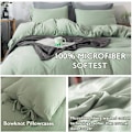 Pikkukuva 4 / 4: Vihreä peittosetti, 3 osaa, pehmeä mikrokuitupeittosetti, peittosetti rusetilla Green 66x90 Inch