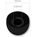 Miniatyrbilde 3 av 3: 10 par mellomstore silikonørepropper – svart