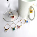 Miniatyrbillede 4 af 5: 44 stk. Vinglas Charm Ringe Wire Hoops Øreringe Hoops til DIY Smykker, Vinglas Markører (30mm)