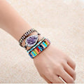 Miniatyrbillede 5 af 5: 7 Chakra armbånd til kvinder med ægte sten læder wrap helbredende perle armbånd kvinder mænd Boho venskabssmykker