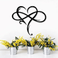 Miniatyrbild 3 av 5: Infinity Heart Väggdekor Metall Väggkonst, Järnkonst Dekoration Present, Evig Kärlek Väggskulptur för Hem Sovrum Vardagsrum
