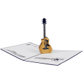Miniatyrbilde 4 av 5: Gitar Design 3D Pop Up Kort Gratulasjonskort Bursdagskort Gitar Gave Musikkgave Til Gitarist Musiker