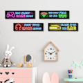 Miniatyrbild 4 av 5: 4 st tryckta neon gaming-affischer, tonårspojkar rum dekorationer, gamer väggkonst dekor för sovrum trä
