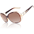 Miniatyrbillede 1 af 4: Solbriller Dame Polariserede Retro Designer Dame Solbriller Stor Ramme Oversized Shades UV400 Beskyttelse Transparent brown