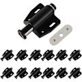 Miniatyrbillede 1 af 4: Magnetisk tryklås 12 stk. Heavy Duty Sort Skabsskuffe Magnetlås Tryk