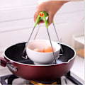 Miniatyrbillede 5 af 5: Premium Kvalitet Rustfrit Stål Hot Bowl Clip Pot Foldbar Fadholder Damper Lifter Picker Varmeisoleringsplade Tong Anti-hot Clamp Gripper