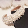 Miniatyrbilde 3 av 5: Perlehodebånd for kvinner hvite bling falske perle strass hårbånd brudehårbøyle bryllupshårtilbehør for kvinner jenter