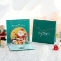 Miniatyrbillede 1 af 3: Julehilsen pop-up kort Julehåndlavet 3D lykønskningskort med kuvert kreativ julegave, 3 stk.