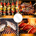 Miniatyrbillede 2 af 5: Lange grillspyd 10 stk rustfrit stål grillspyd grillspyd genanvendelige grillspyd flade til picnic camping grillfest
