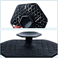 Miniatyrbild 3 av 5: Silikonkroppsskrubb - Väggmonterad rygg exfolierande skrubber för dusch (svart)