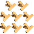 Miniatyrbild 1 av 5: Påsklämmor, 8-pack stora guld rostfria lufttäta påsklämmor perfekta för kök och kontor