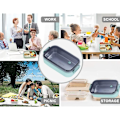 Miniatyrbilde 5 av 5: Bento Lunsjboks for Voksne, 1 Lags Lekkasjesikker Bentoboks, Mikrobølgeovn|Oppvaskmaskin Trygg Søt Bentoboks, 1PCS (Grønn)