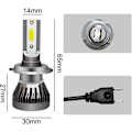 Pikkukuva 2 / 5: H7 Auton ajovalon Mini Led -lamput Auton ajovalosarja 6000K Led -lamppu 2 kpl