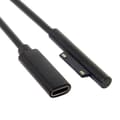 Pikkukuva 2 / 5: DC 15V Type-C USB-C Naaras Surface Pro3 Pro4 Pro5 Pro6 Book Pro Latauskaapeli
