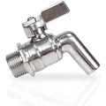 Miniatyrbilde 3 av 5: Rustfritt stål øl 1/2\" tappkran for HomeBrew fatfermenter vin øl drikke juice dispenser tapp drikkefat (1/2)