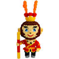 Miniatyrbillede 1 af 5: Mikro Byggeklodser Mini Kæledyrs Byggelegetøj Klodser til børn Monkey King model 4749
