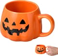 Halloween Pumpamugg - Söt Keramisk Kopp för Kaffe, Espresso - Temad Dryckeskopp för Kvinnor, Män - Hållbar Säker Keramik