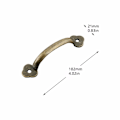Pikkukuva 2 / 5: 8 kpl Kaappi-kahvat Ovikahva Rustiikki Spindle Kahva Sinkkiseos Keittiön Navettaoven Puutarhan Alennus (100mm) 64MM