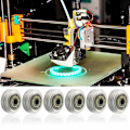 Miniatyrbillede 4 af 5: 6 stk. Polycarbonat CNC 3D-printer udskiftningslejer, der er kompatible med CR-7, CR-8, CR-10, CR10S, 3 Pro Clear
